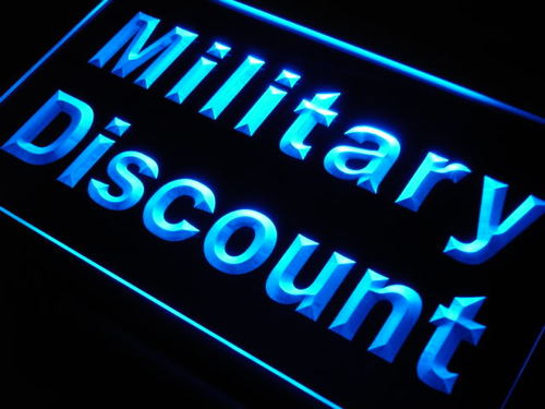 Military Discount Neon Light Sign
